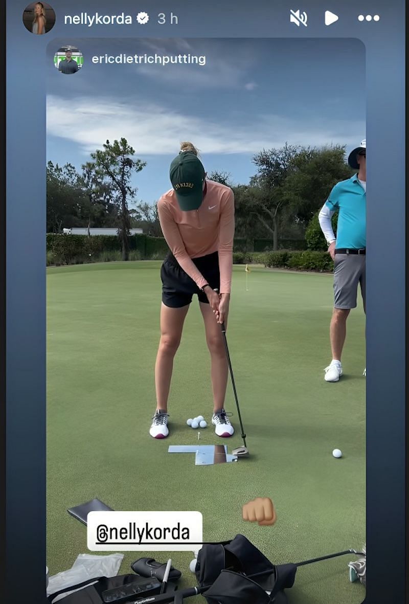 Nelly Korda Instagram story